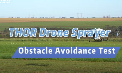 THOR AI intelligent Drone Sprayer Obstacle Avoidance Test