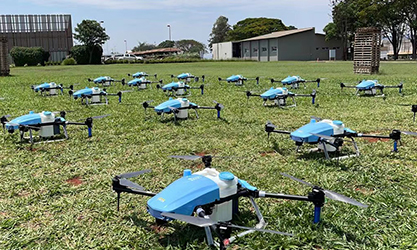 AI Intelligent Drone Sprayer Flight Demo in Brazil
